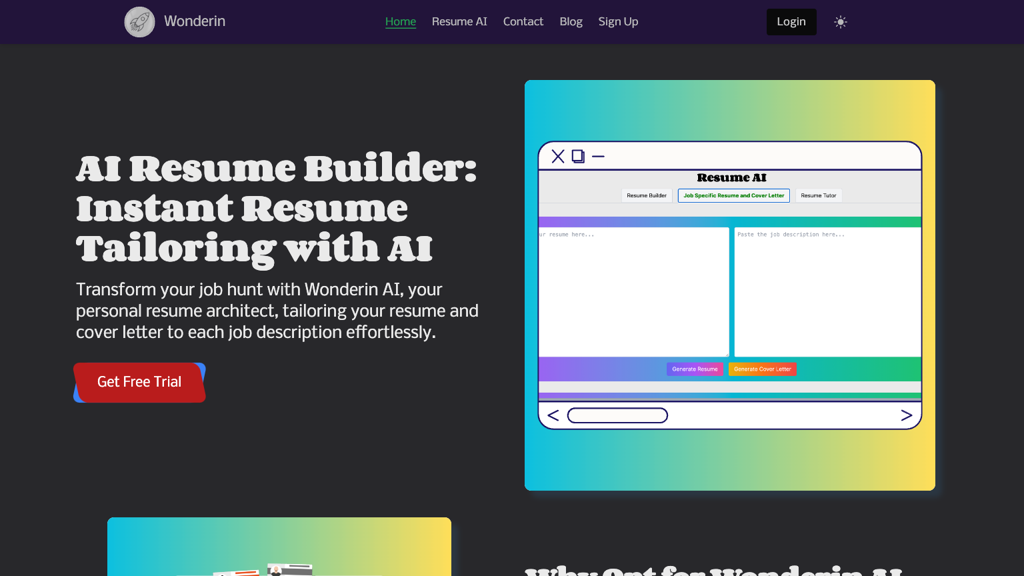 Wonderin Resume AI - Wonderin Resume Ai
