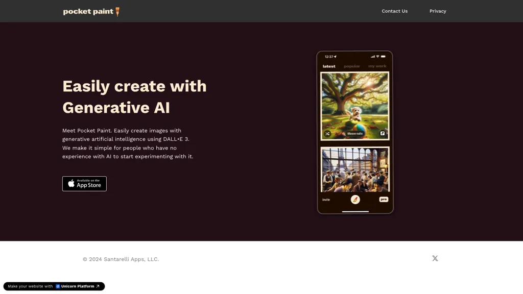 Pocket Paint website