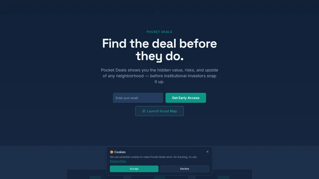 PocketDeals AI tool screenshot