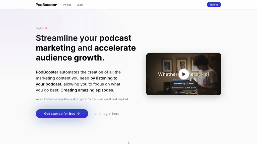 PodBooster website