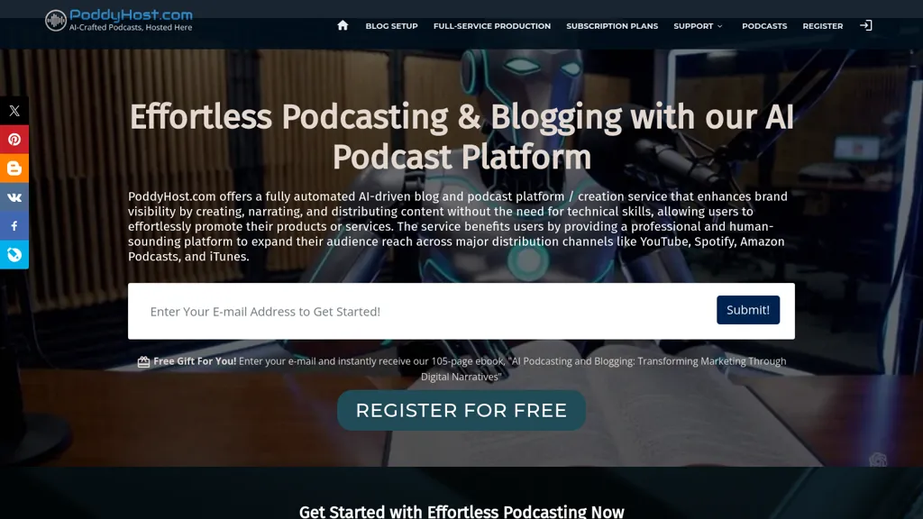 PoddyHost.com AI tool screenshot