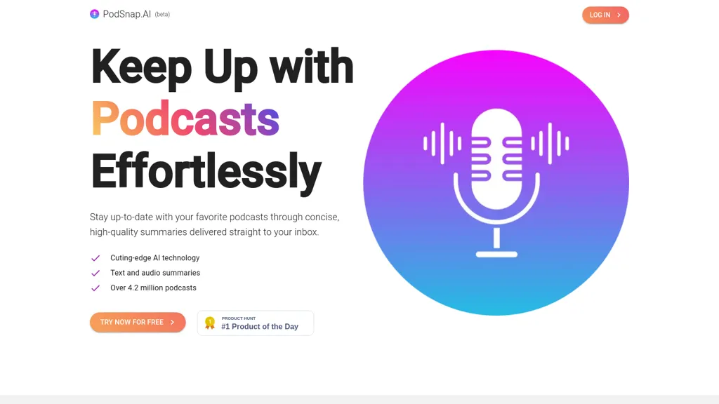PodSnap.AI website