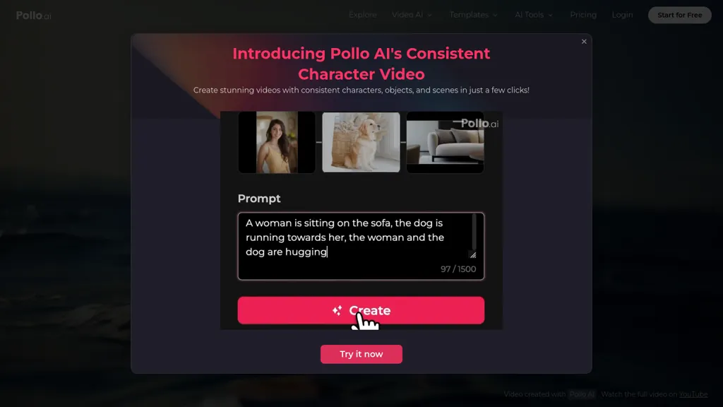 Pollo AI website