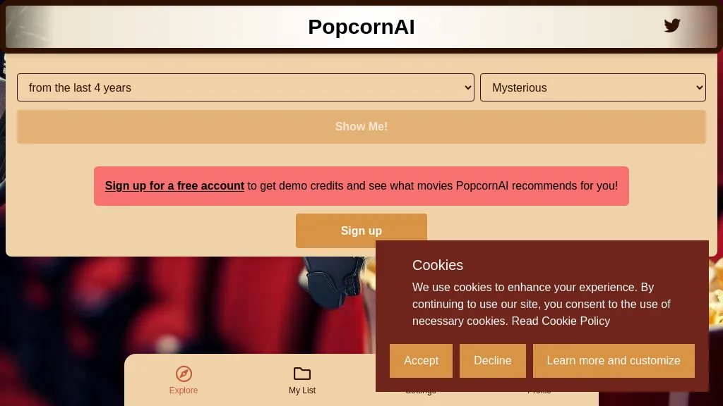 PopcornAI website