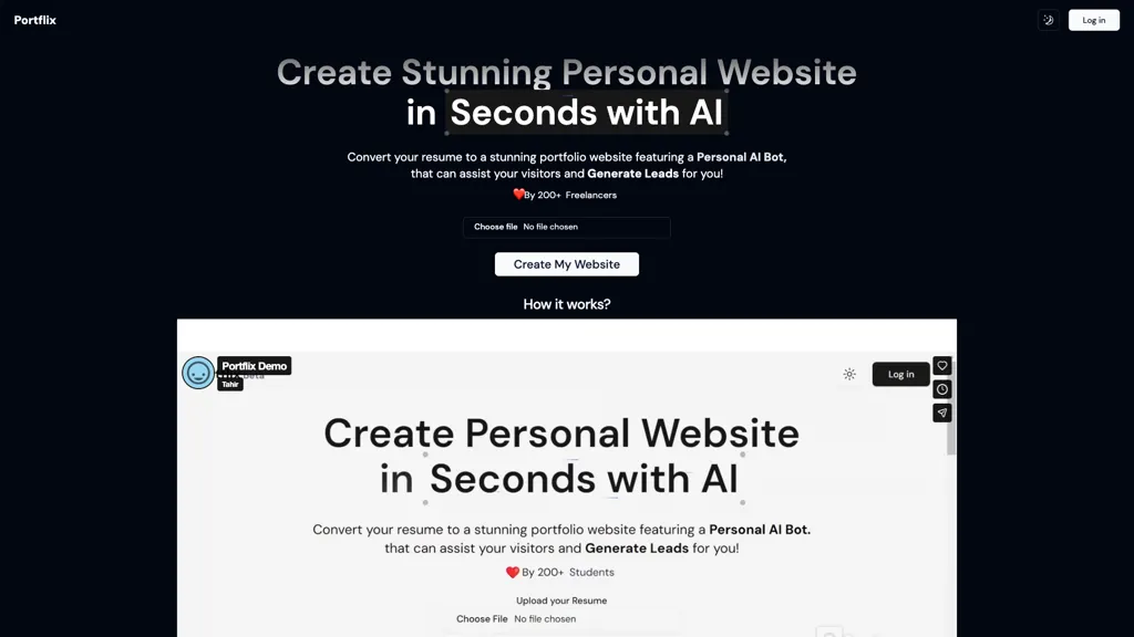 Portflix AI tool screenshot