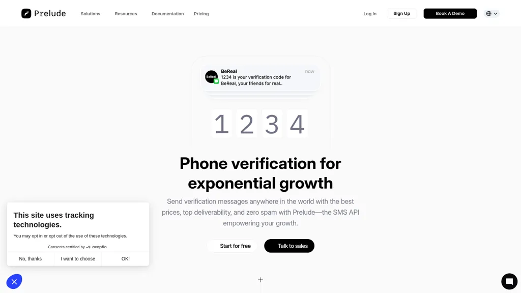 Prelude Verify website