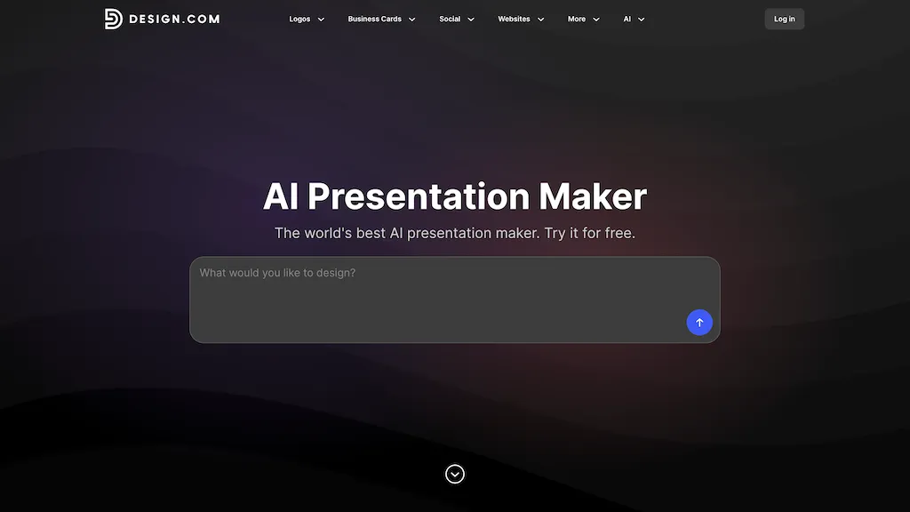 Presentation Maker - Design.com AI tool screenshot