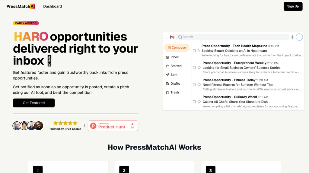 PressMatchAI website