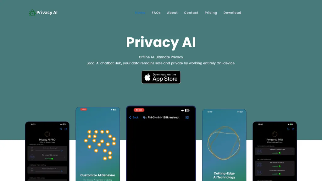 Privacy AI website