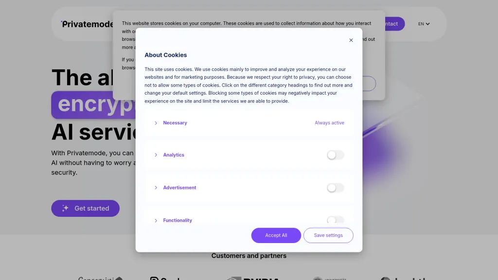Privatemode AI website