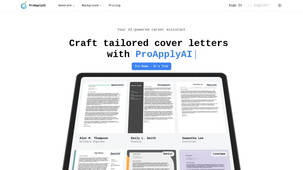 ProApply.AI website