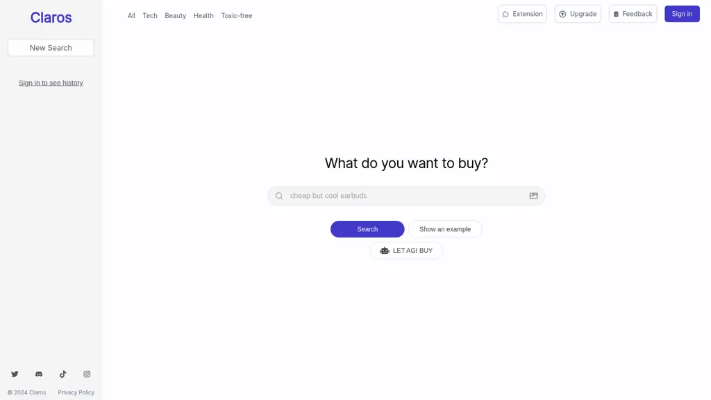 ProductBot website