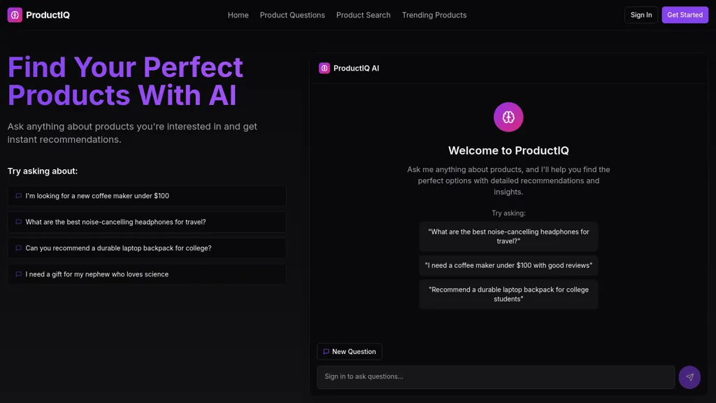 ProductIQ website