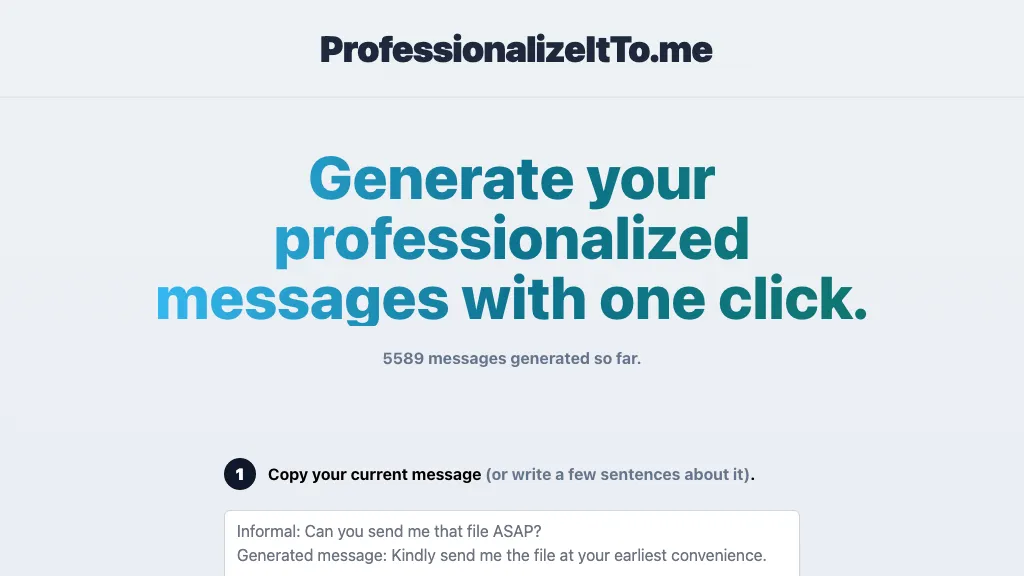 Professionalize It To Me website