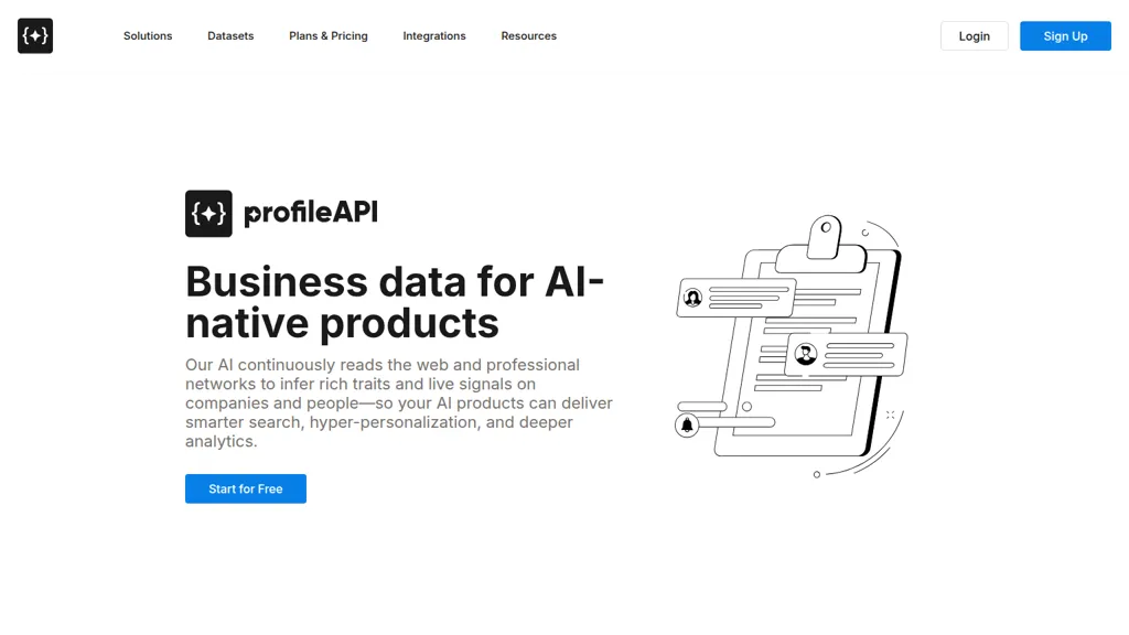 profileapi.com AI tool screenshot