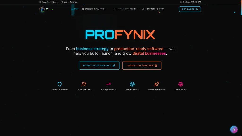 Profynix AI tool screenshot