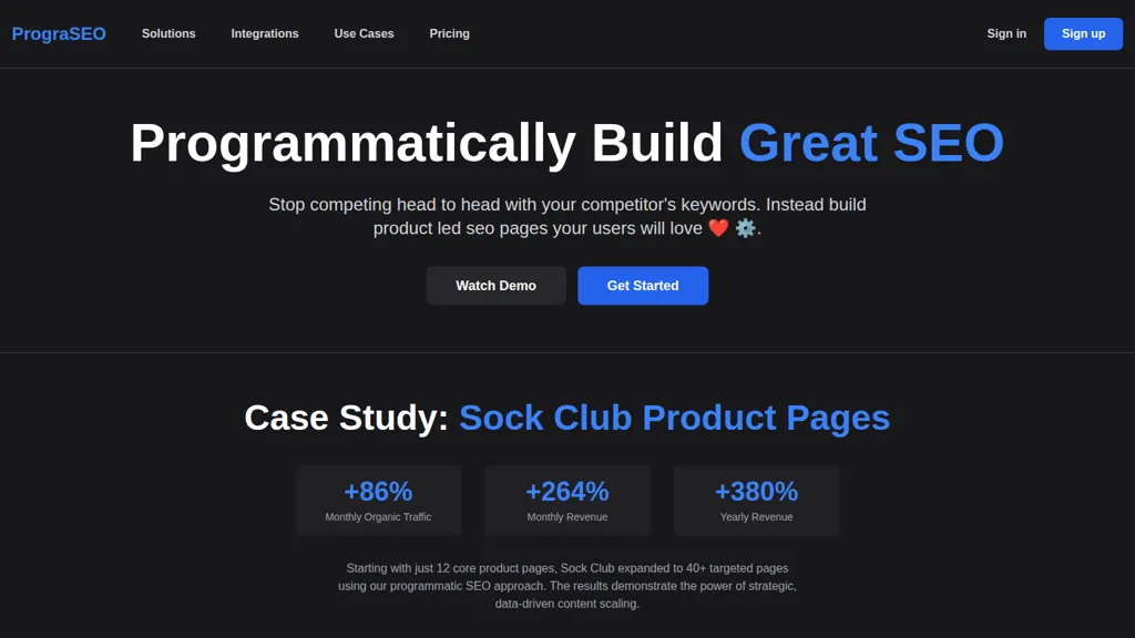 PrograSEO AI tool screenshot