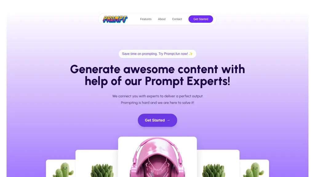 Prompt.fun AI tool screenshot
