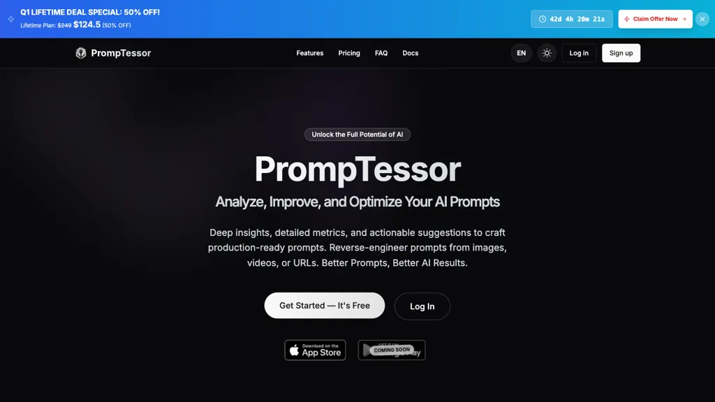 PrompTessor AI tool screenshot