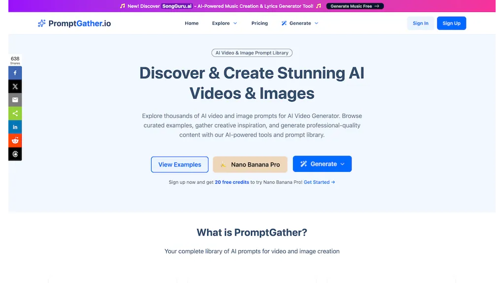 PromptGather AI tool screenshot