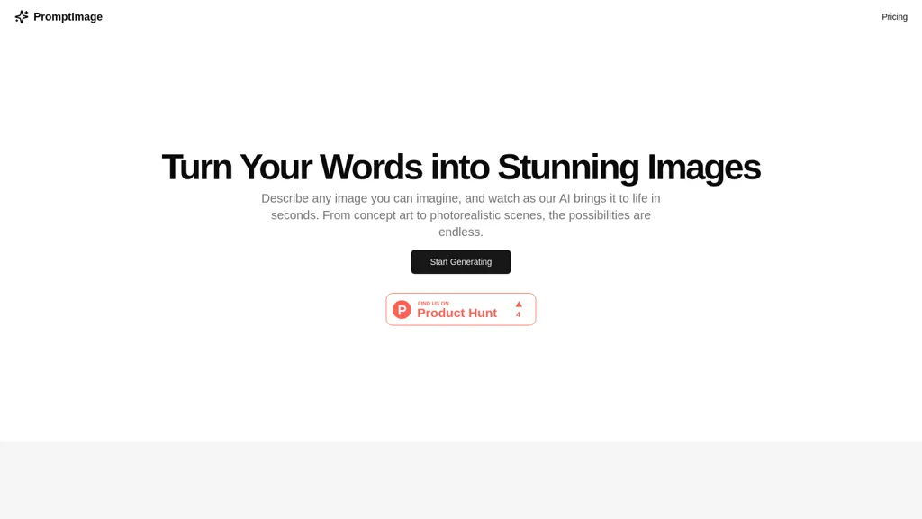 PromptImage website