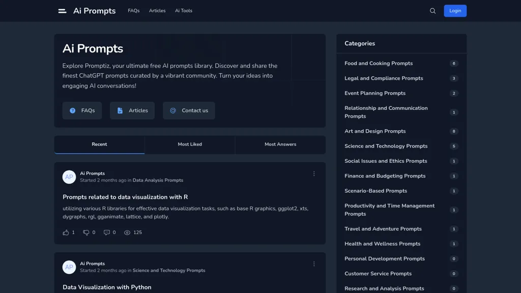 Promptiz website