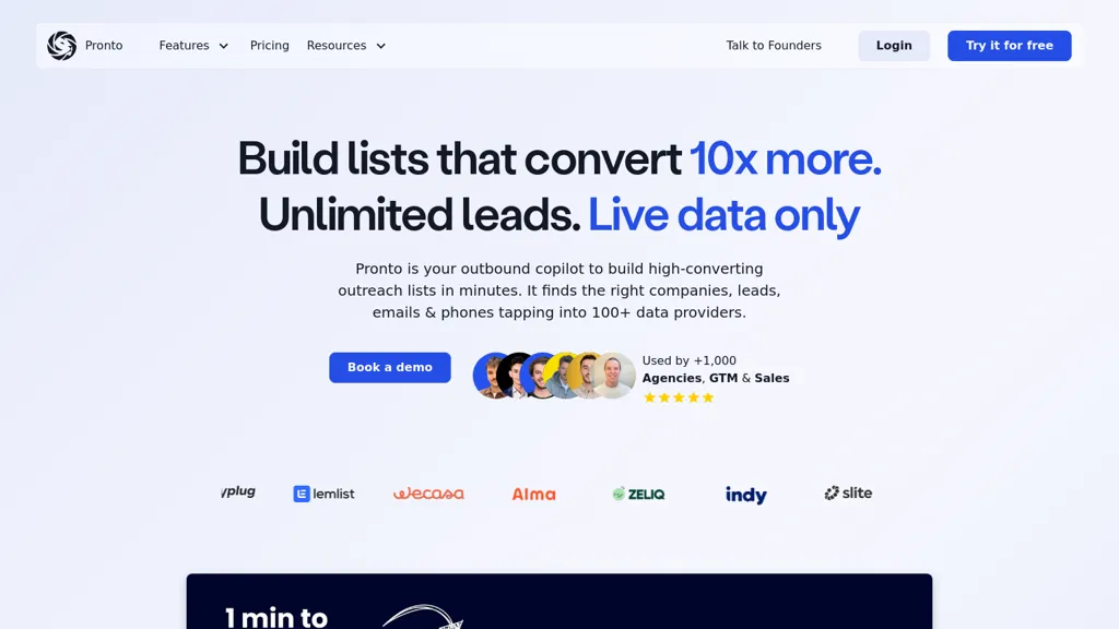 ProntoHQ AI tool screenshot