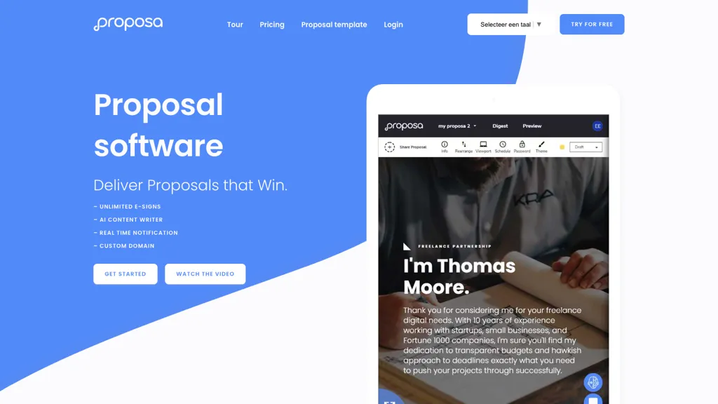 Proposa website