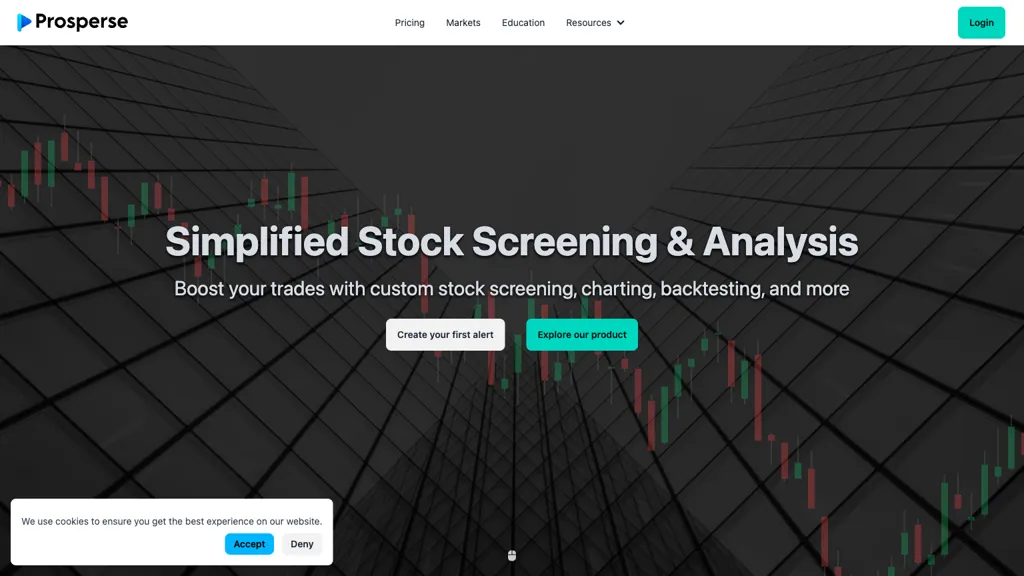 Prosperse - Stock Scanner website