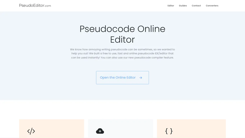 PseudoEditor website