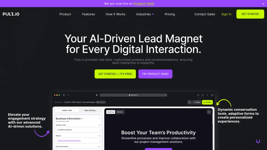 Pulz.io website