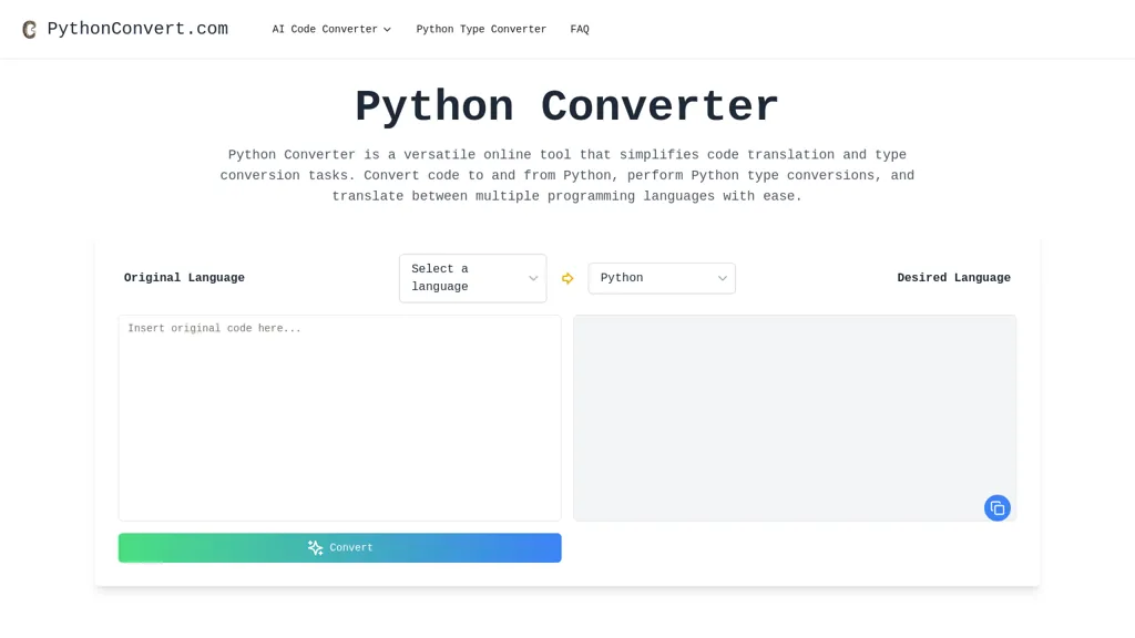Python Converter website
