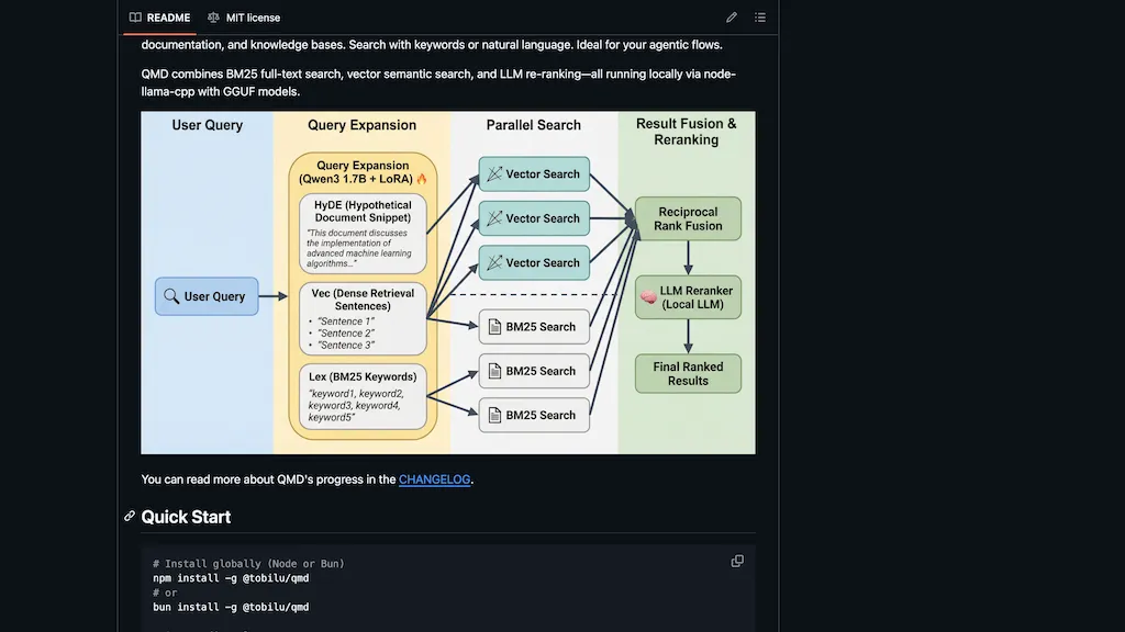 QMD - Query Markup Documents AI tool screenshot
