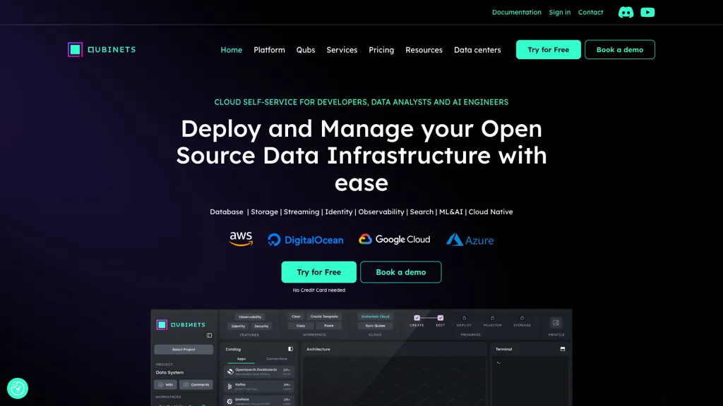 Qubinets website