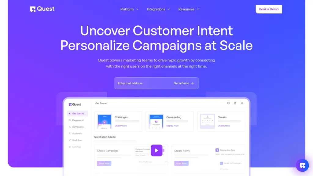 Quest platform website