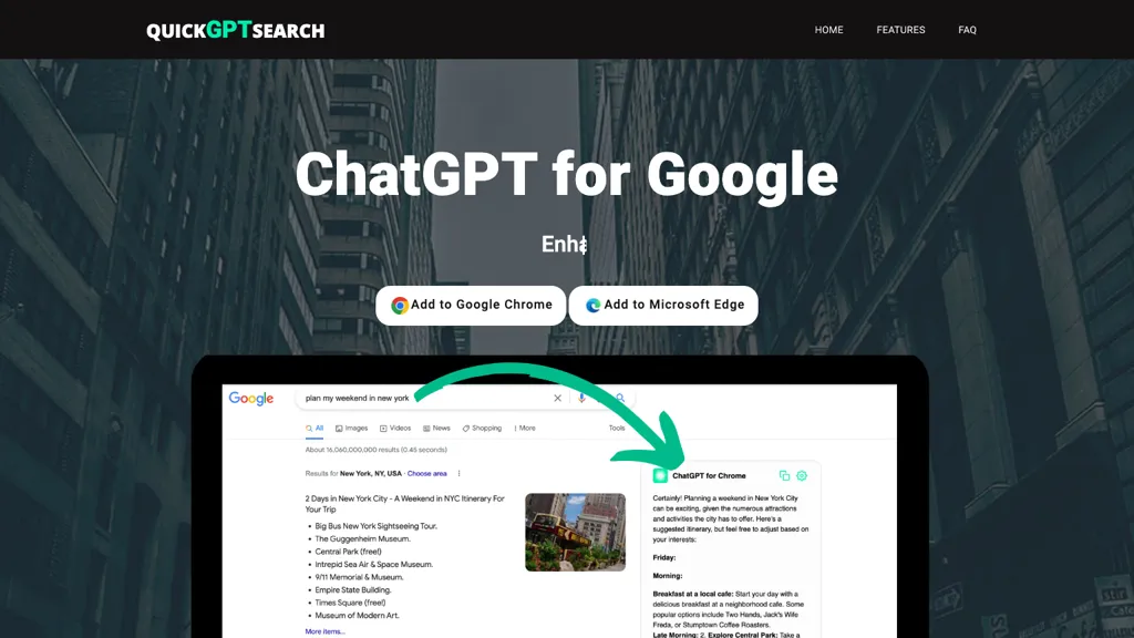 QuickGPT Search website