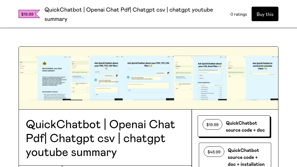 QuickChatbot website