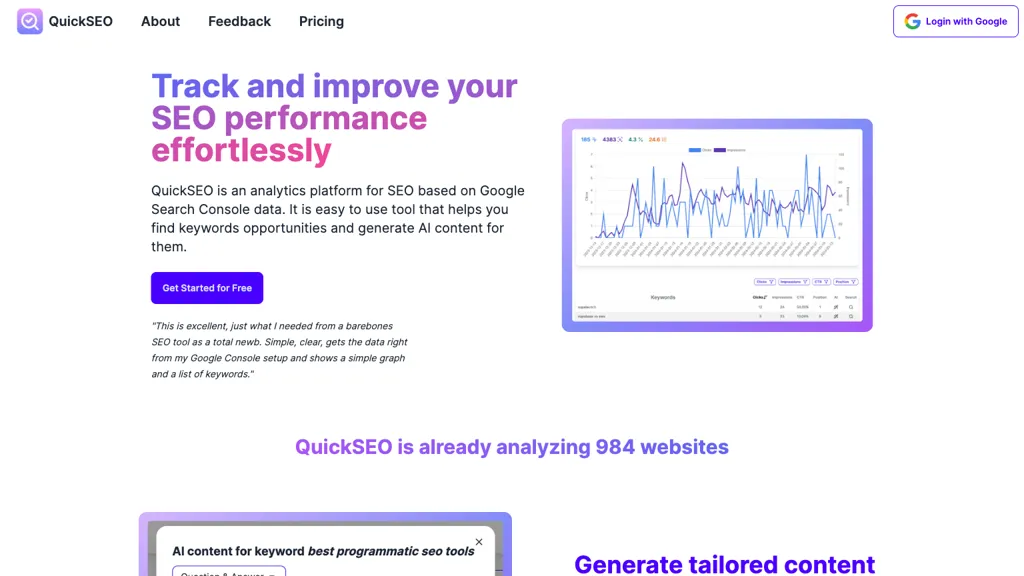 QuickSEO website