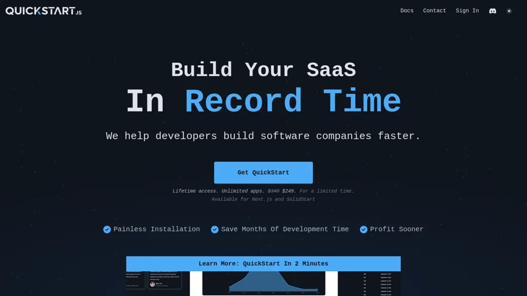 QuickStart website