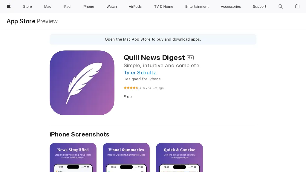 Quill - News Digest website
