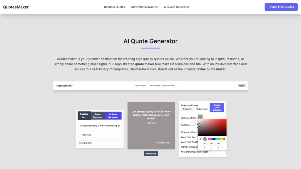 Quotesmaker website