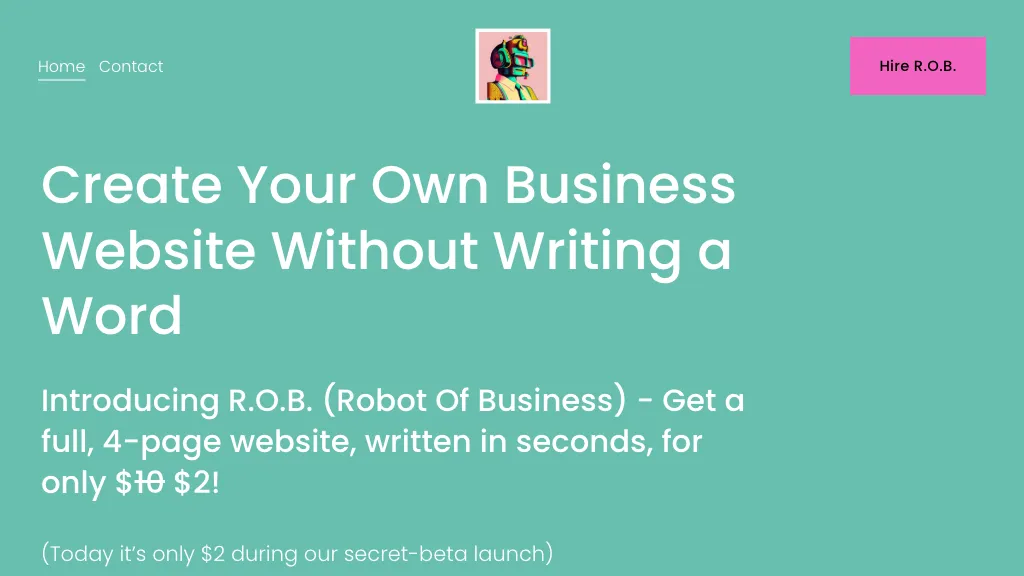 R.O.B. (Robot Of Business) website