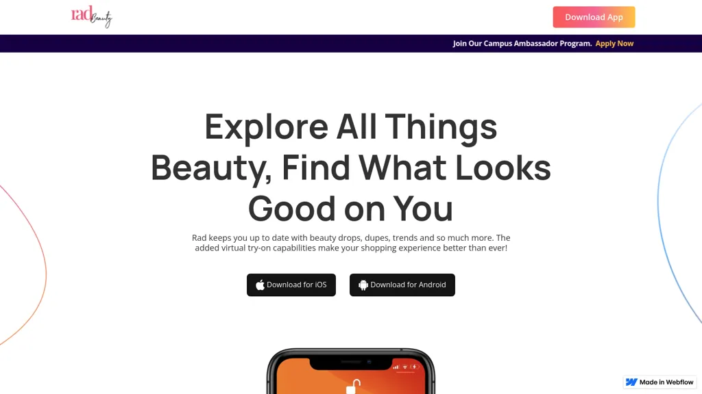 Rad Beauty website