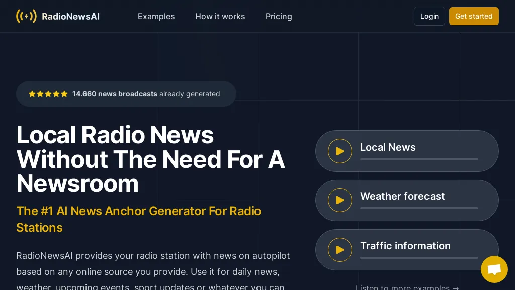RadioNewsAI website