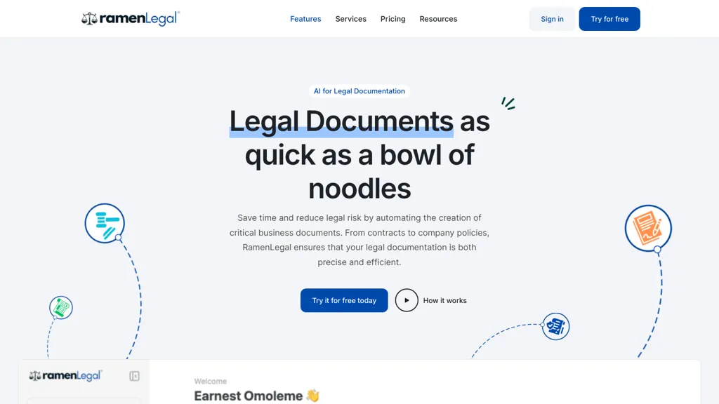 RamenLegal website