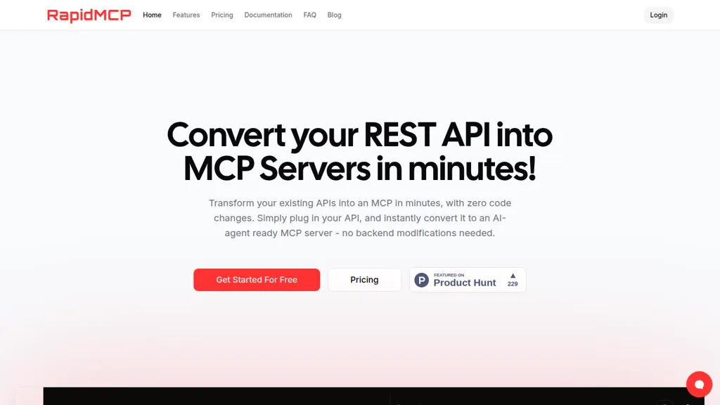 RapidMCP AI tool screenshot