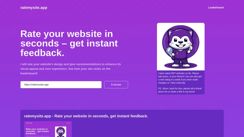 ratemysite.app website