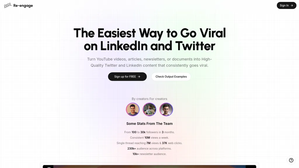 Re-engage website