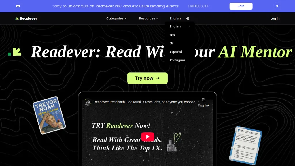 Readever AI tool screenshot