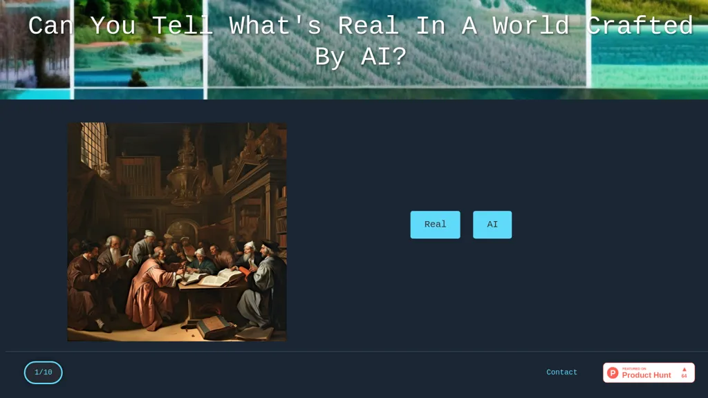 Real Or AI website